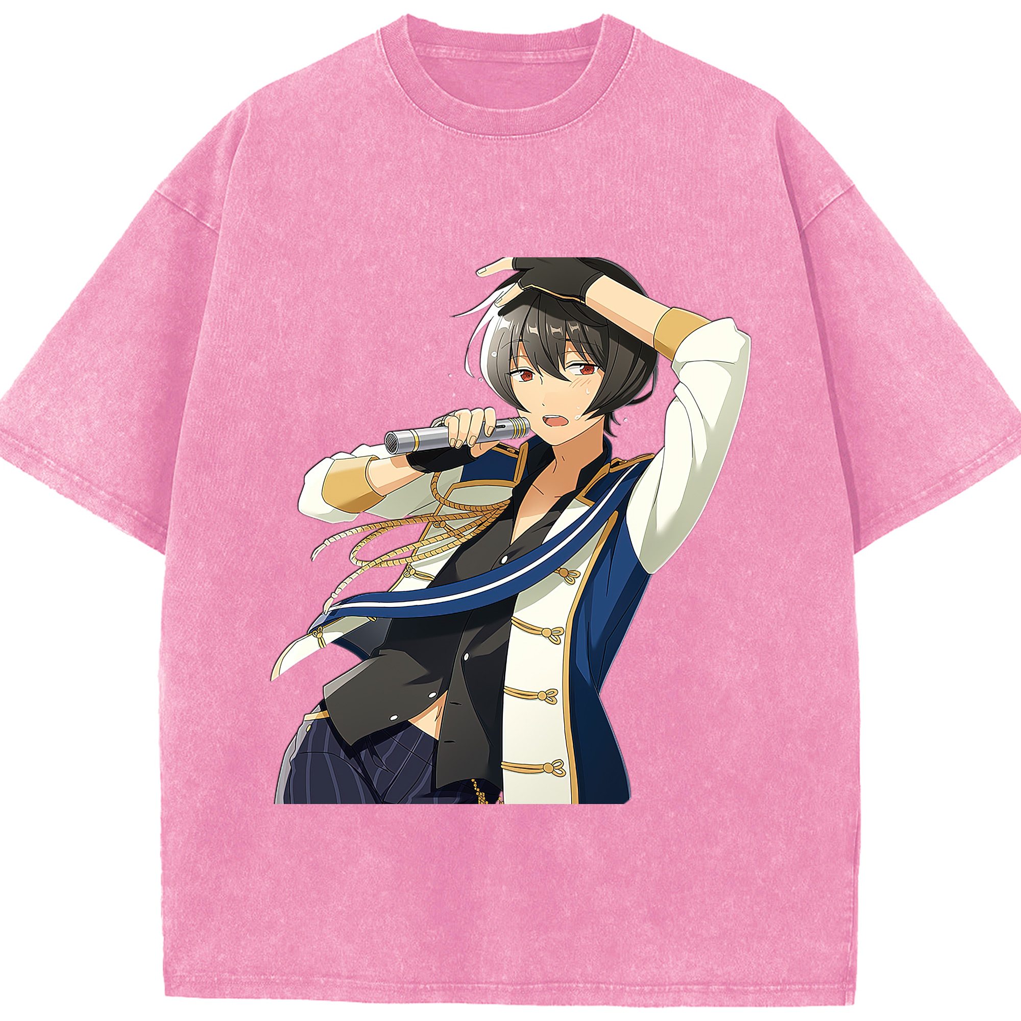 （画像用） あんさんぶるスターズ! Ensemble Stars 綿100% ヴィンテージ風 半袖Tシャツ（フロントプリント）